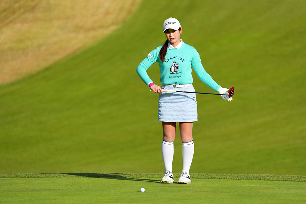 ブロック柄ニットスカート