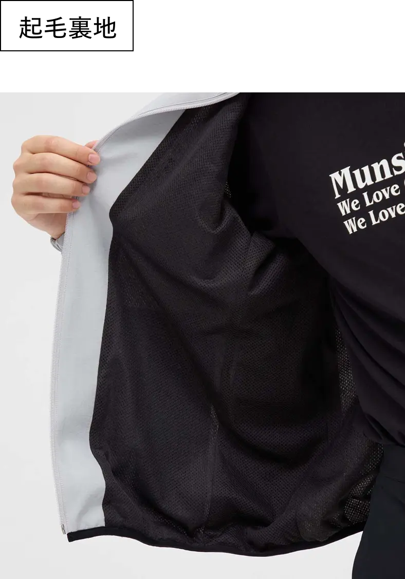 起毛裏地付きメンズゴルフウェア裏地