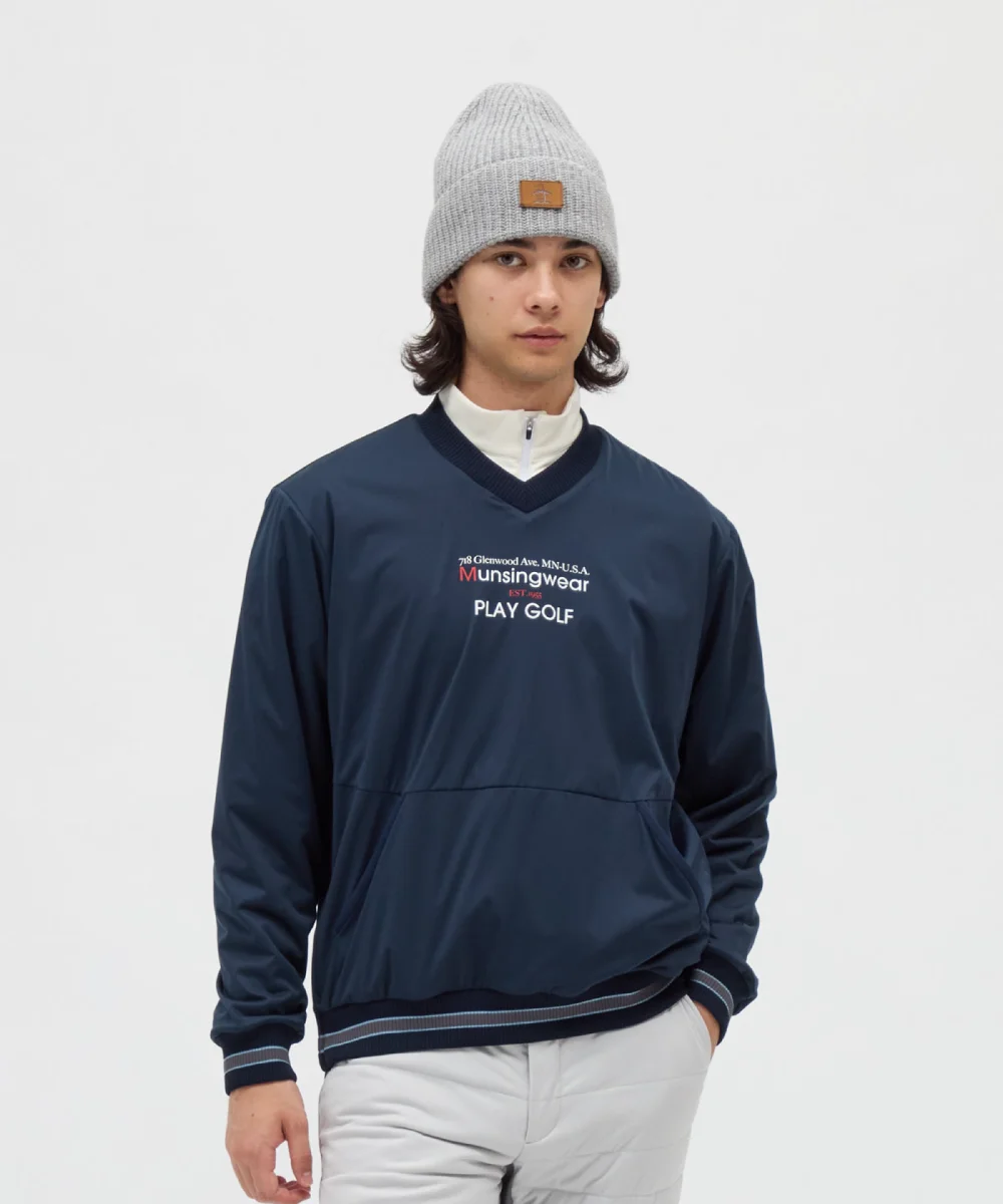 ポケット付きメンズリバーシブルブルゾンA面