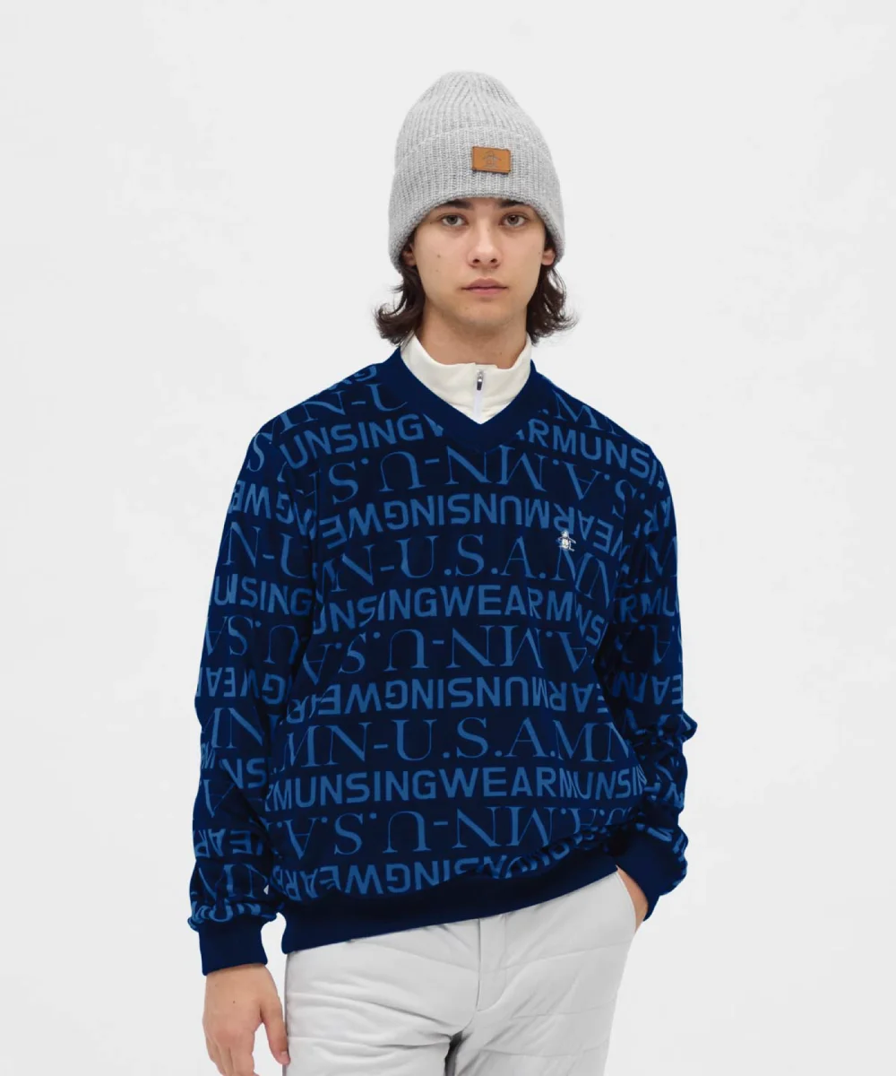 ポケット付きメンズリバーシブルブルゾンB面