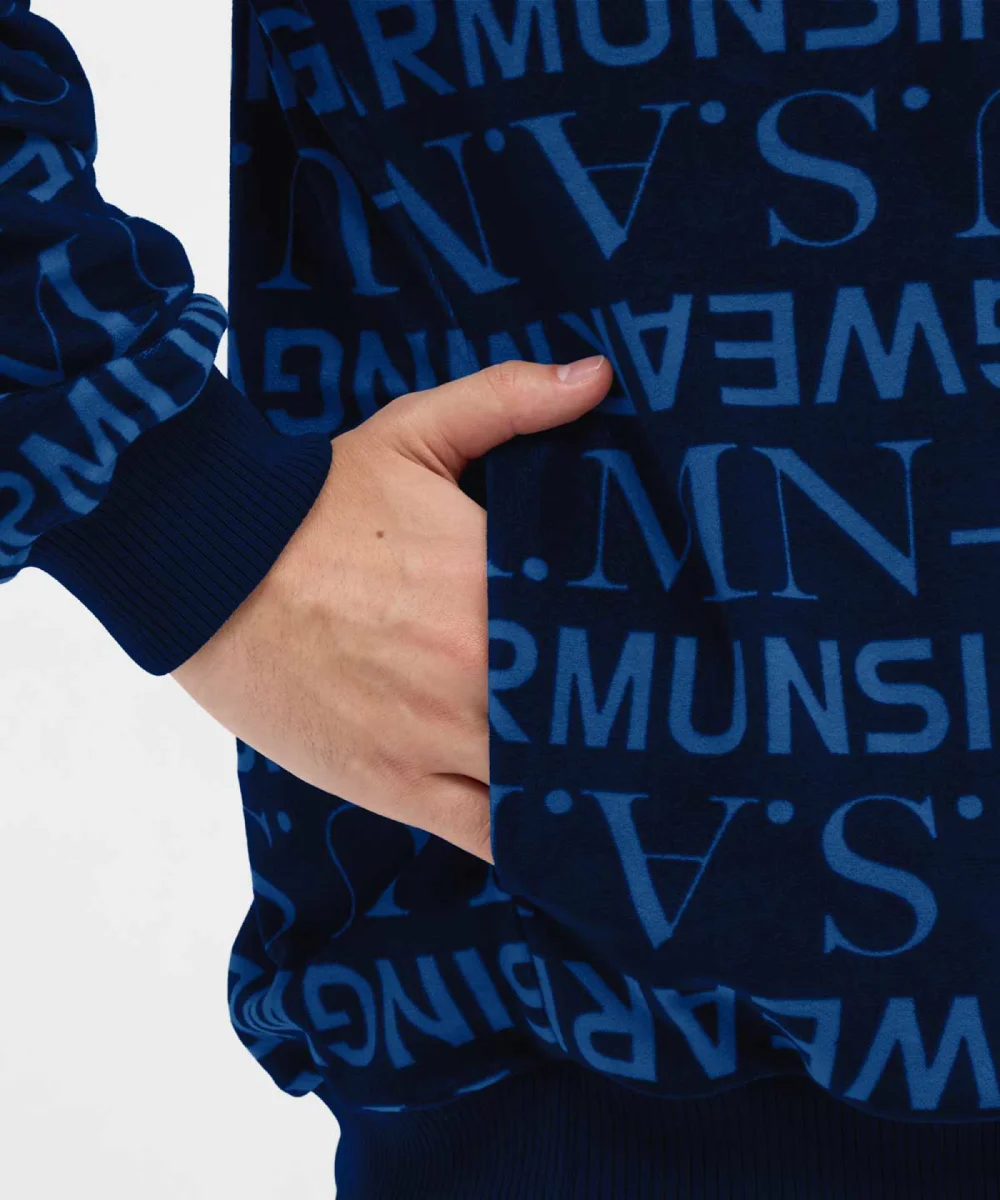 ポケット付きメンズリバーシブルブルゾンB面