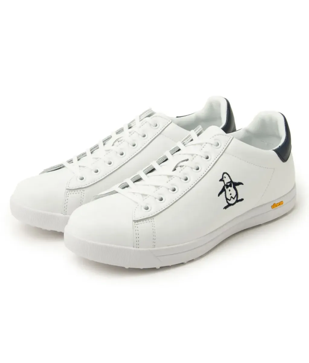 ゴルフシューズ スパイクレス レザー レース