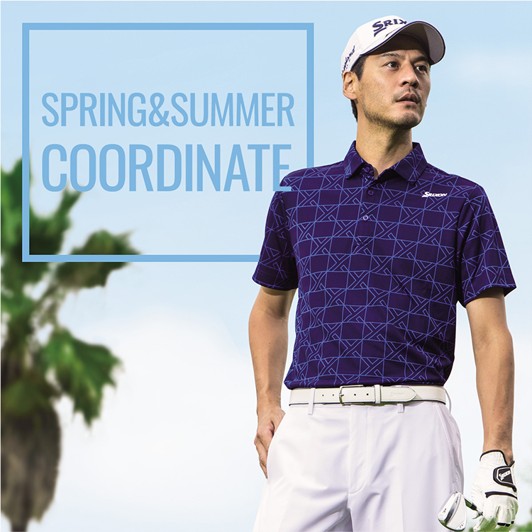 21春夏コーディネート メンズゴルフウェア スリクソンバイデサント