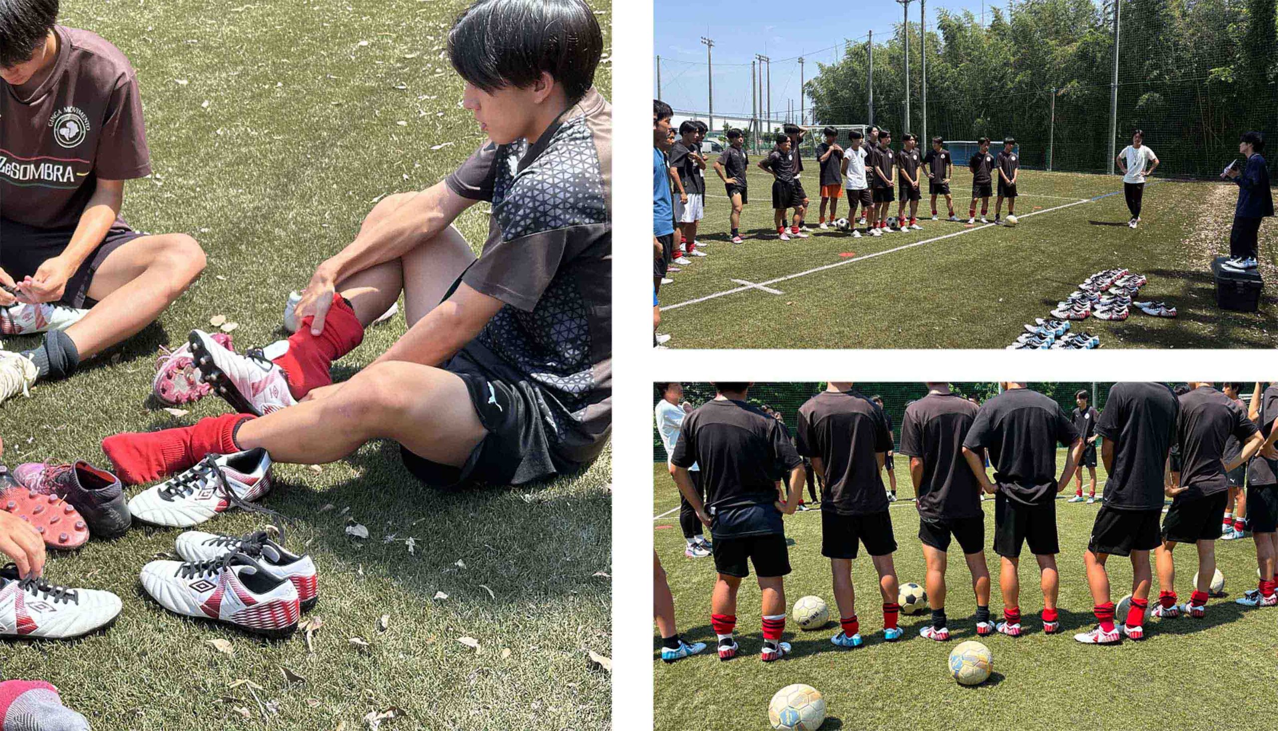 浜松商業高校サッカー部 断熱材 ガイナ搭載スパイク試着会