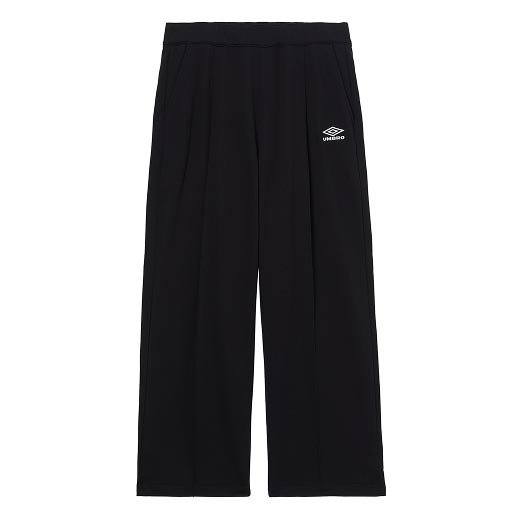 サッカーブランドアンブロのシンプルな黒のスウェットパンツ