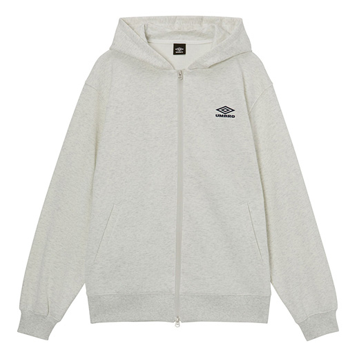 サッカーブランドアンブロのシンプルなグレーのスウェットパーカー