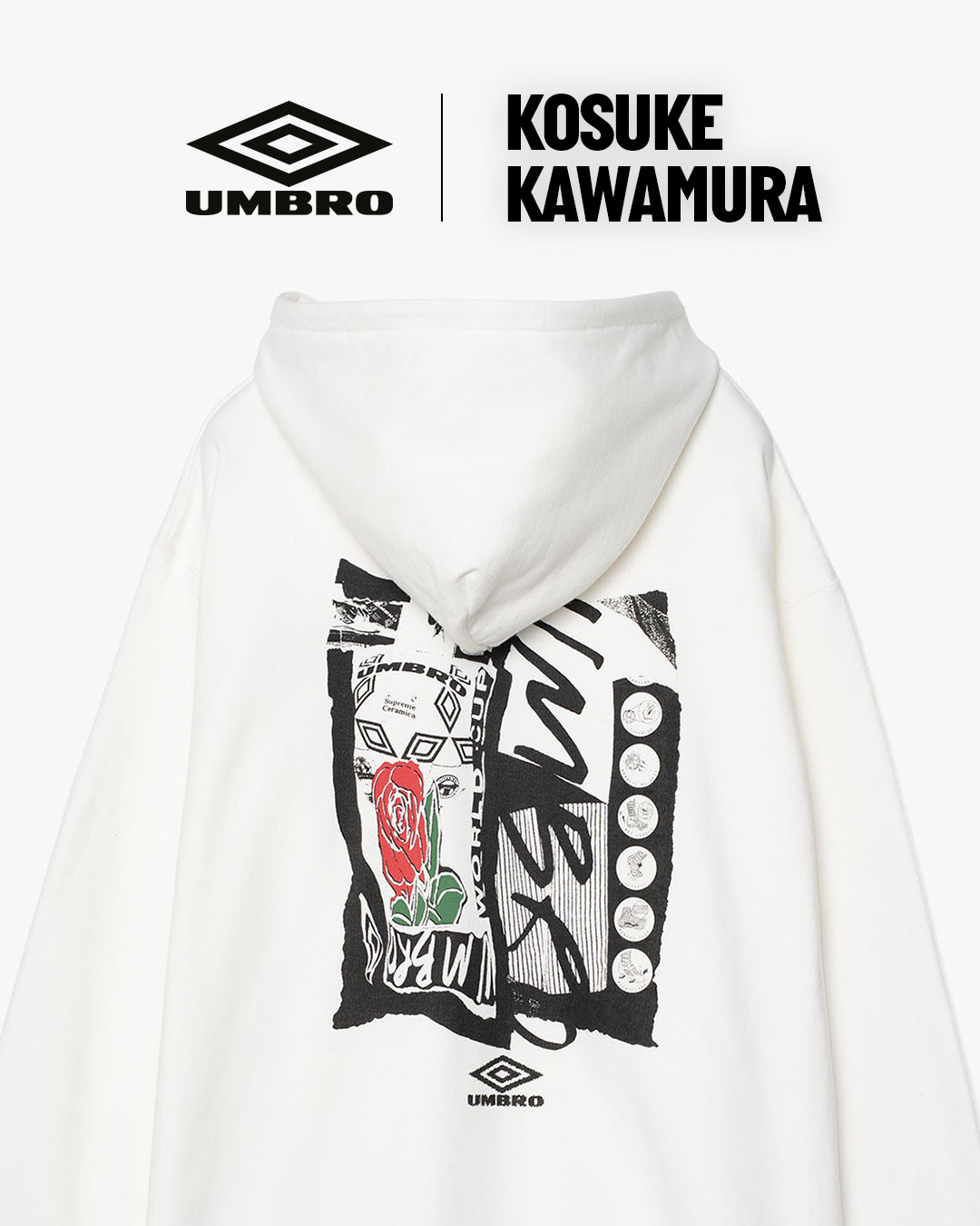 サッカーブランドアンブロアンブロが展開｜コラージュアーティスト河村康輔とUMBROのコラボレーションシリーズ