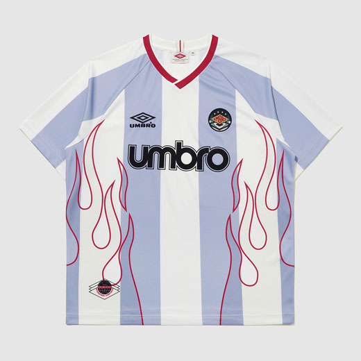 サッカーブランドアンブロのブルーのTシャツ｜ブロークコア・フットボールジャージ