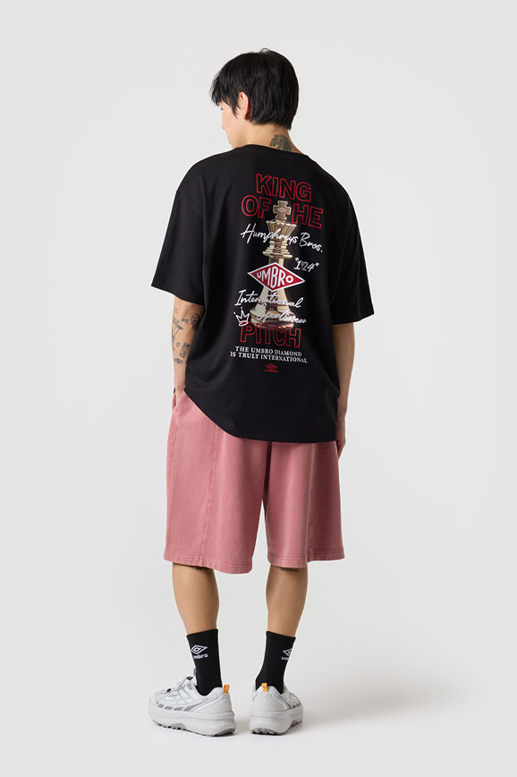 サッカーブランドアンブロのブラックのTシャツ｜メッシュ構造