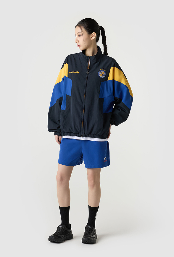 サッカーブランドアンブロのコリアコレクション｜ブルーのハーフパンツ｜ブロークコア