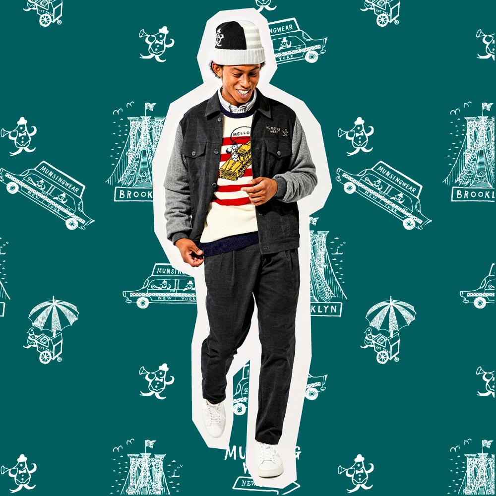マンシングウェア】MITSUSHIGE NISHIWAKI×MUNSINGWEAR マンシングウェア】MITSUSHIGE NISHIWAKI×MUNSINGWEAR