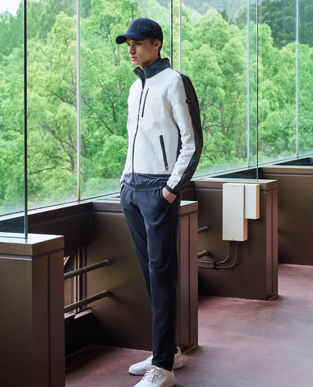 LANVIN SPORT スマートパディングHEAT NAVIブルゾン【はっ水