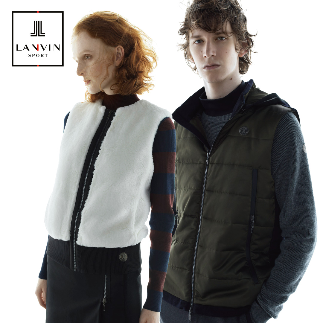 LANVIN 適い SPORT ランバン スポール の ラパン毛皮 の襟が付い LANVIN 適い SPORT ランバン スポール の ラパン毛皮 の襟が付い