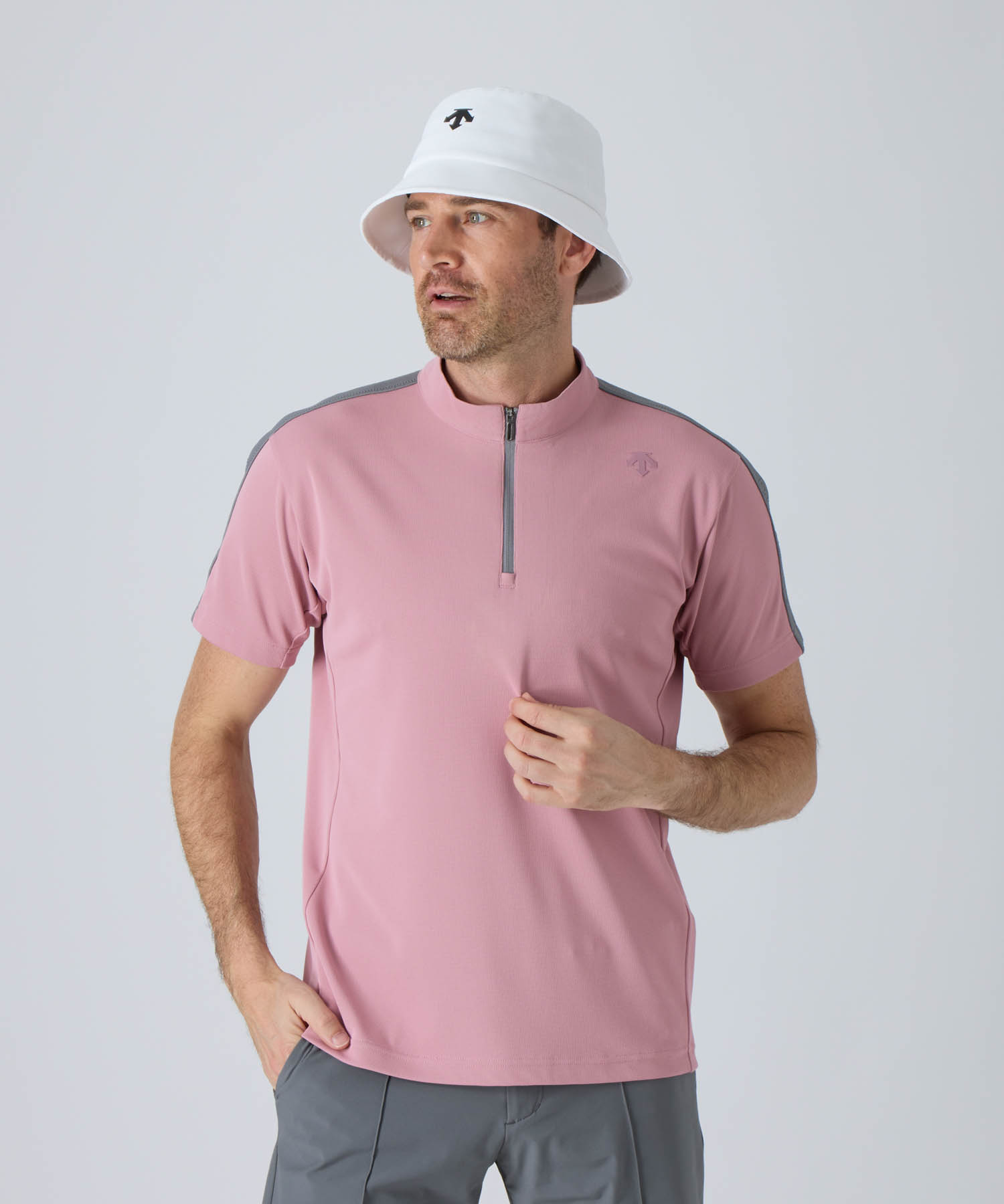 デサントゴルフ DESCENTE ゴルフ SUNSCREENハーフジップモックネック