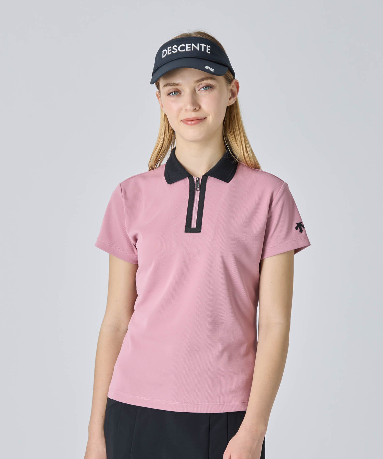 デサントゴルフ DESCENTE ゴルフ SUNSCREENミニワッフルハーフジップ