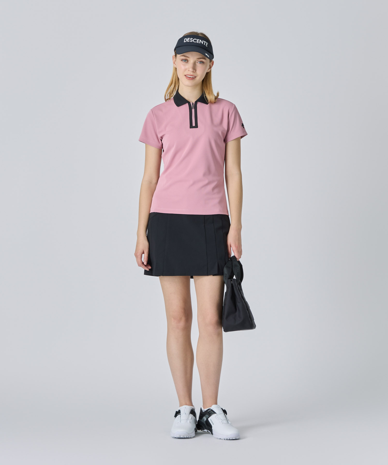 デサントゴルフ DESCENTE ゴルフ SUNSCREENミニワッフルハーフジップ